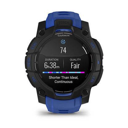 Relógio Garmin Instinct ® 3 Supernova AMOLED Preto e Azul - 45 mm