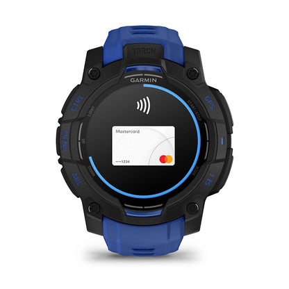 Relógio Garmin Instinct ® 3 Supernova AMOLED Preto e Azul - 45 mm