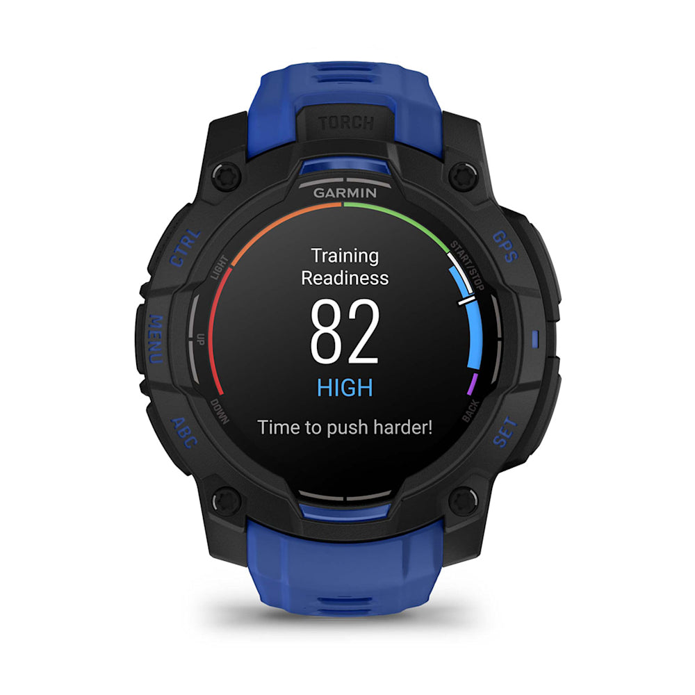 Relógio Garmin Instinct ® 3 Supernova AMOLED Preto e Azul - 45 mm