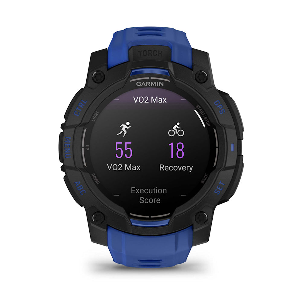Relógio Garmin Instinct ® 3 Supernova AMOLED Preto e Azul - 45 mm