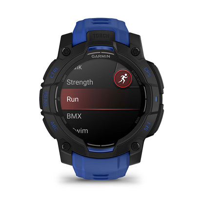 Relógio Garmin Instinct ® 3 Supernova AMOLED Preto e Azul - 45 mm