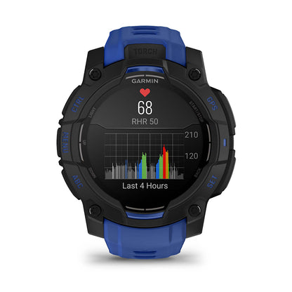 Relógio Garmin Instinct ® 3 Supernova AMOLED Preto e Azul - 45 mm