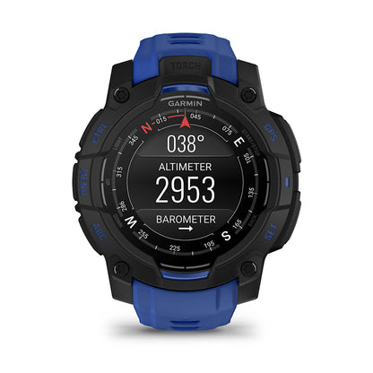 Relógio Garmin Instinct ® 3 Supernova AMOLED Preto e Azul - 45 mm