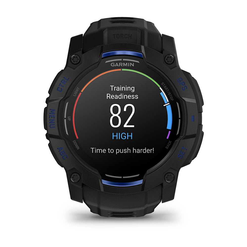 Relógio Garmin Instinct ® 3 Supernova AMOLED Preto e Azul - 50 mm