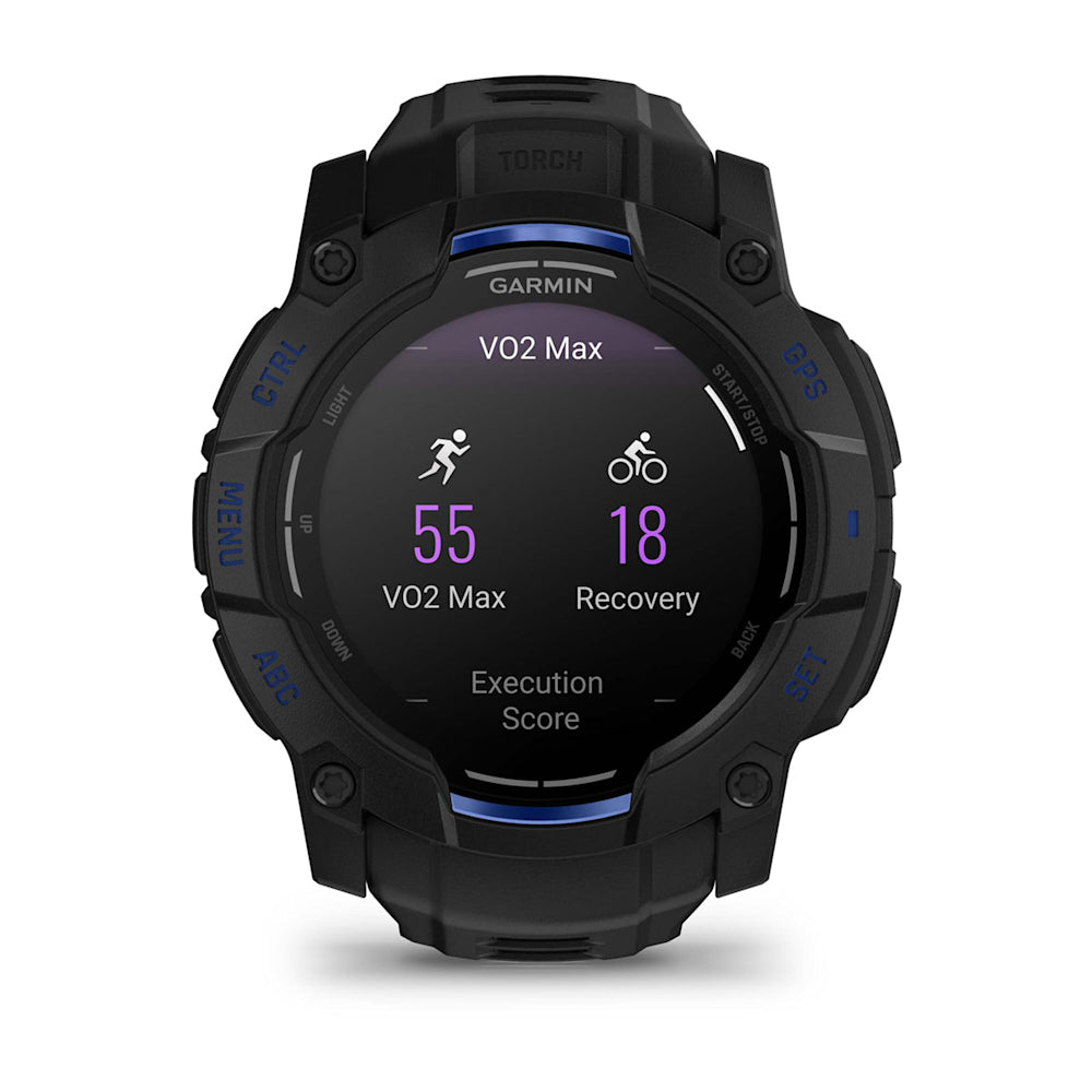 Relógio Garmin Instinct ® 3 Supernova AMOLED Preto e Azul - 50 mm