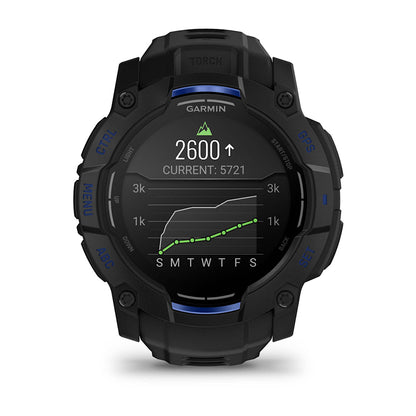Relógio Garmin Instinct ® 3 Supernova AMOLED Preto e Azul - 50 mm