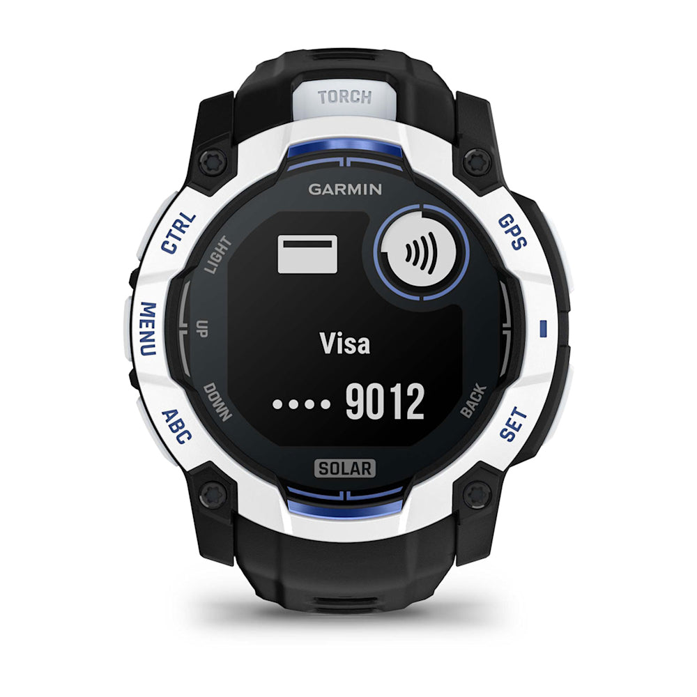 Relógio Garmin Instinct ® 3 Supernova Solar Branco/Azul/Preto - 50 mm