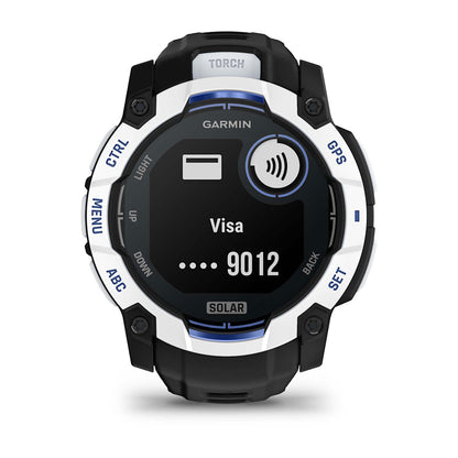Relógio Garmin Instinct ® 3 Supernova Solar Branco/Azul/Preto - 50 mm