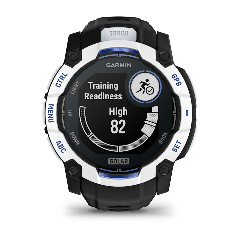 Relógio Garmin Instinct ® 3 Supernova Solar Branco/Azul/Preto - 50 mm