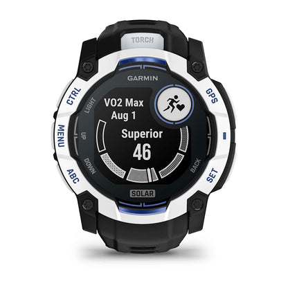 Relógio Garmin Instinct ® 3 Supernova Solar Branco/Azul/Preto - 50 mm