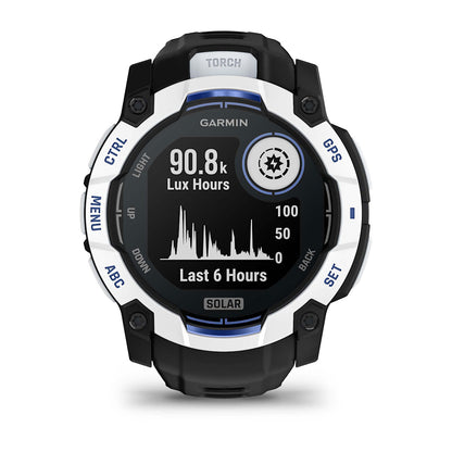 Relógio Garmin Instinct ® 3 Supernova Solar Branco/Azul/Preto - 50 mm