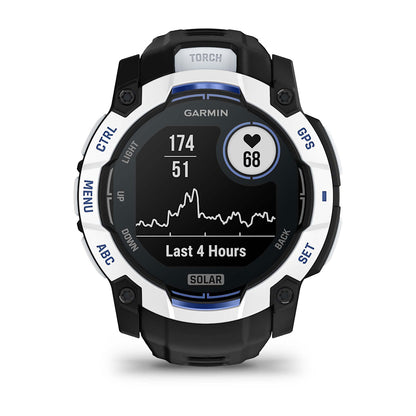 Relógio Garmin Instinct ® 3 Supernova Solar Branco/Azul/Preto - 50 mm