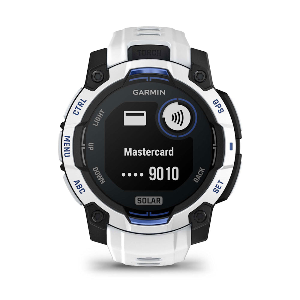 Relógio Garmin Instinct ® 3 Supernova Solar Branco e Azul - 45 mm