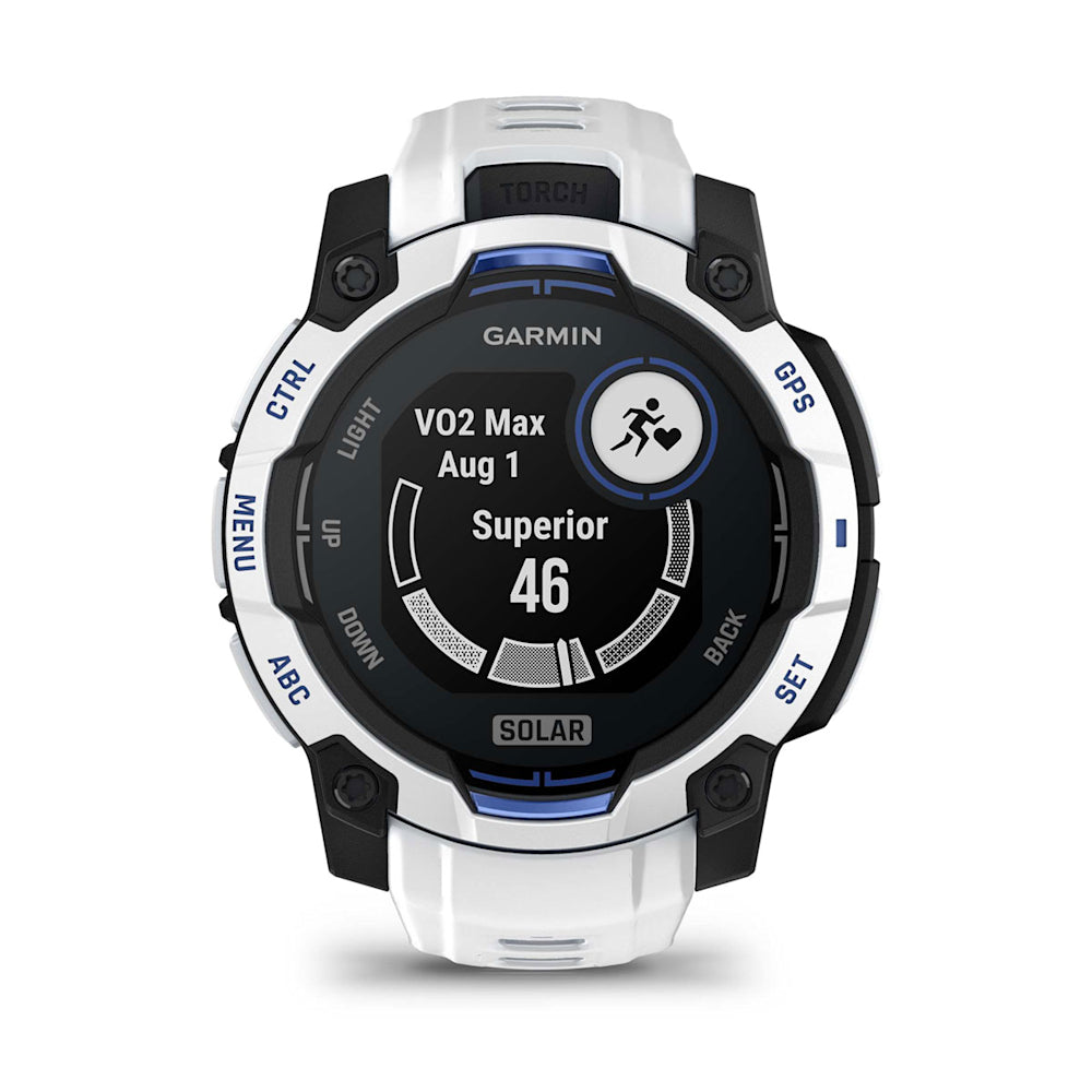 Relógio Garmin Instinct ® 3 Supernova Solar Branco e Azul - 45 mm