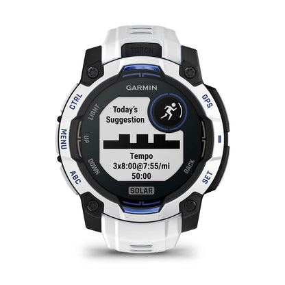 Relógio Garmin Instinct ® 3 Supernova Solar Branco e Azul - 45 mm