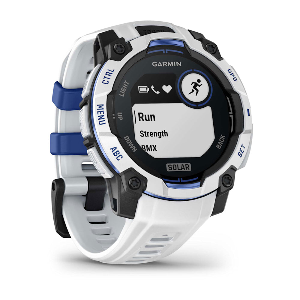 Relógio Garmin Instinct ® 3 Supernova Solar Branco e Azul - 45 mm