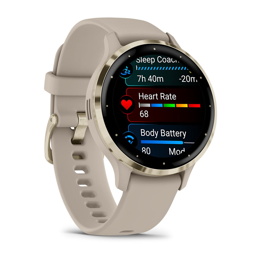 Relógio Garmin Venu ® 3S Bege e Dourado