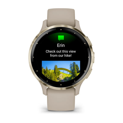 Relógio Garmin Venu ® 3S Bege e Dourado