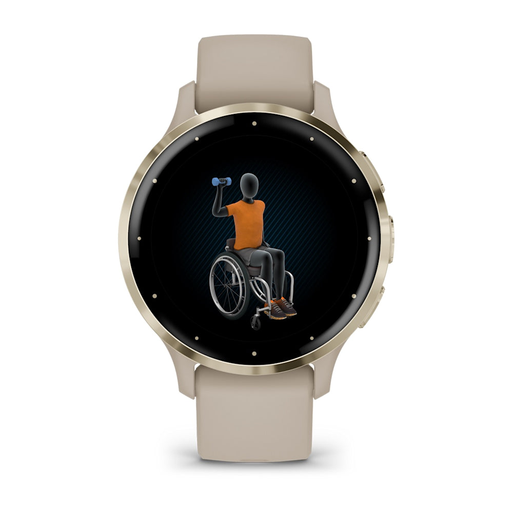 Relógio Garmin Venu ® 3S Bege e Dourado