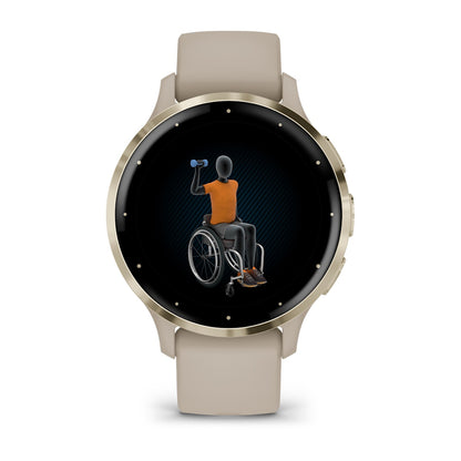 Relógio Garmin Venu ® 3S Bege e Dourado