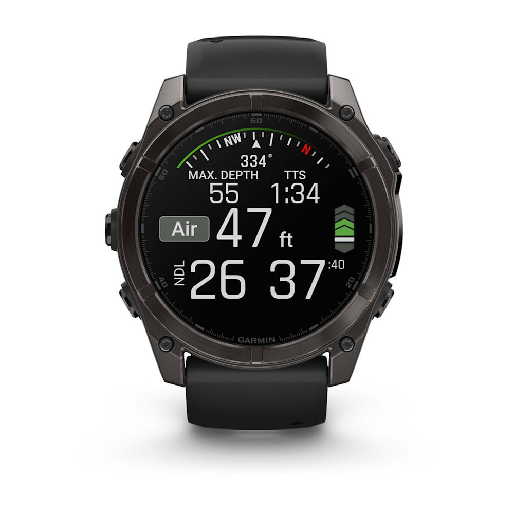 Relógio Garmin fēnix ® 8X Safira Cinza Carbono e Preto