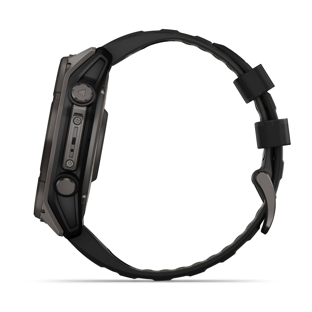 Relógio Garmin fēnix ® 8X Safira Solar Titânio Cinza Carbono e Preto