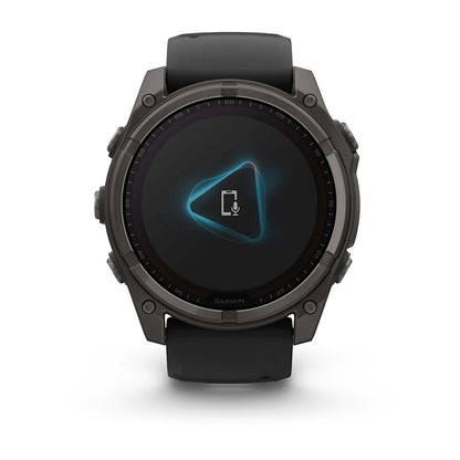 Relógio Garmin fēnix ® 8X Safira Solar Titânio Cinza Carbono e Preto