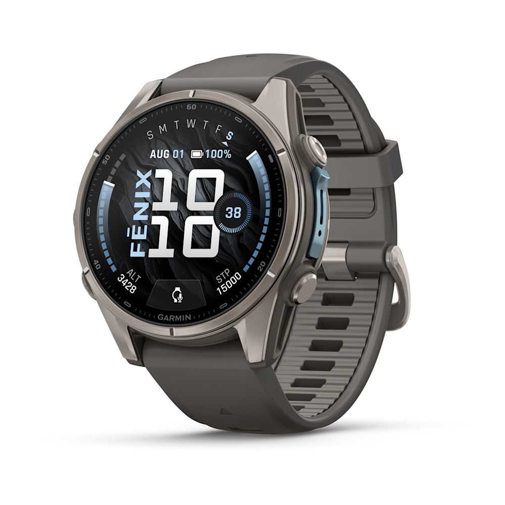 Relógio Garmin fēnix ® 9S Titânio e Cinza-claro