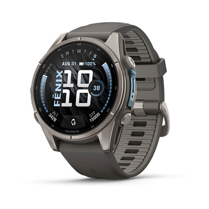 Relógio Garmin fēnix ® 9S Titânio e Cinza-claro