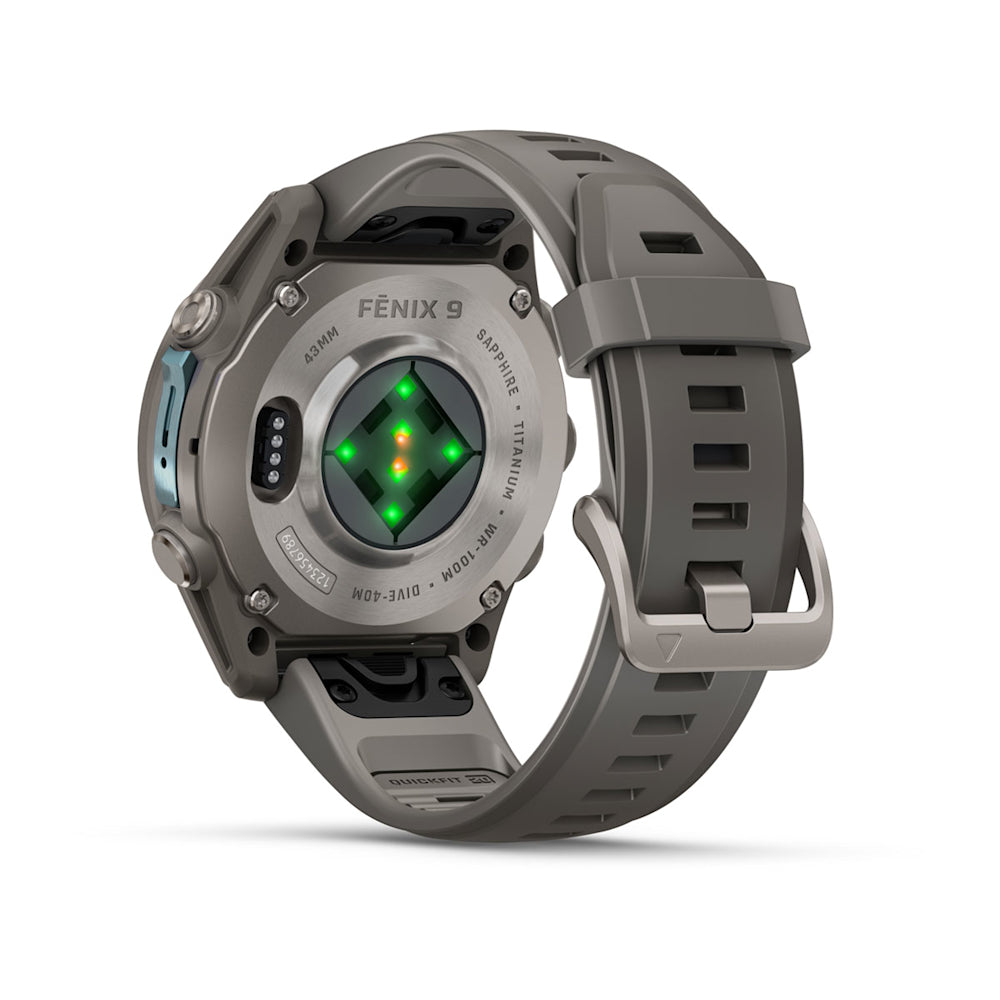 Relógio Garmin fēnix ® 9S Titânio e Cinza-claro
