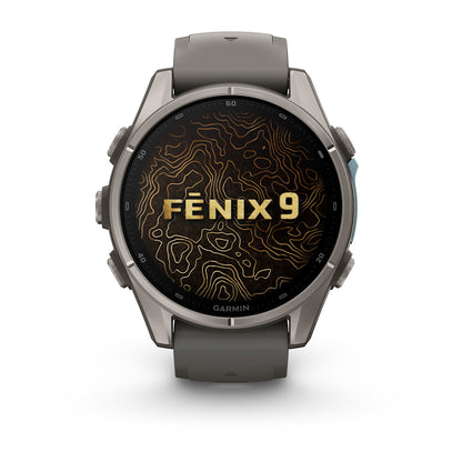 Relógio Garmin fēnix ® 9S Titânio e Cinza-claro