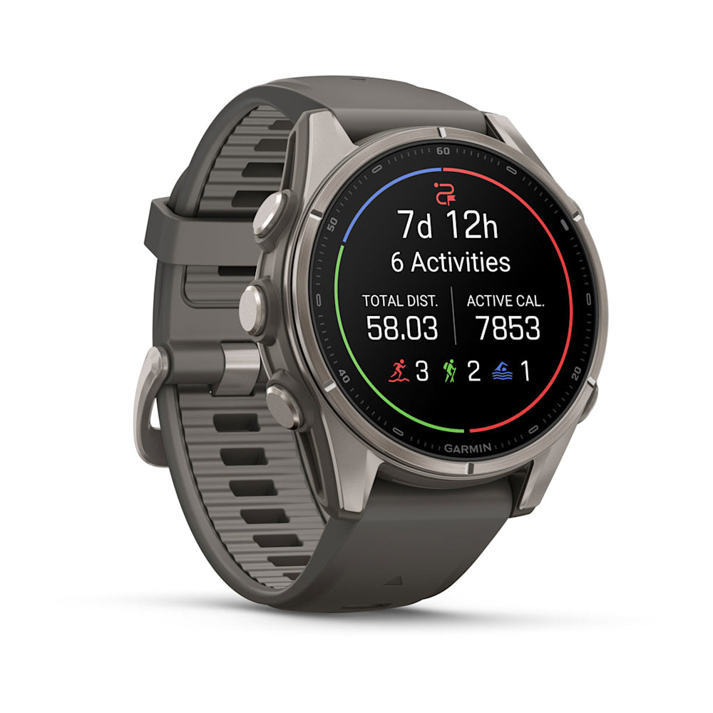 Relógio Garmin fēnix ® 9S Titânio e Cinza-claro