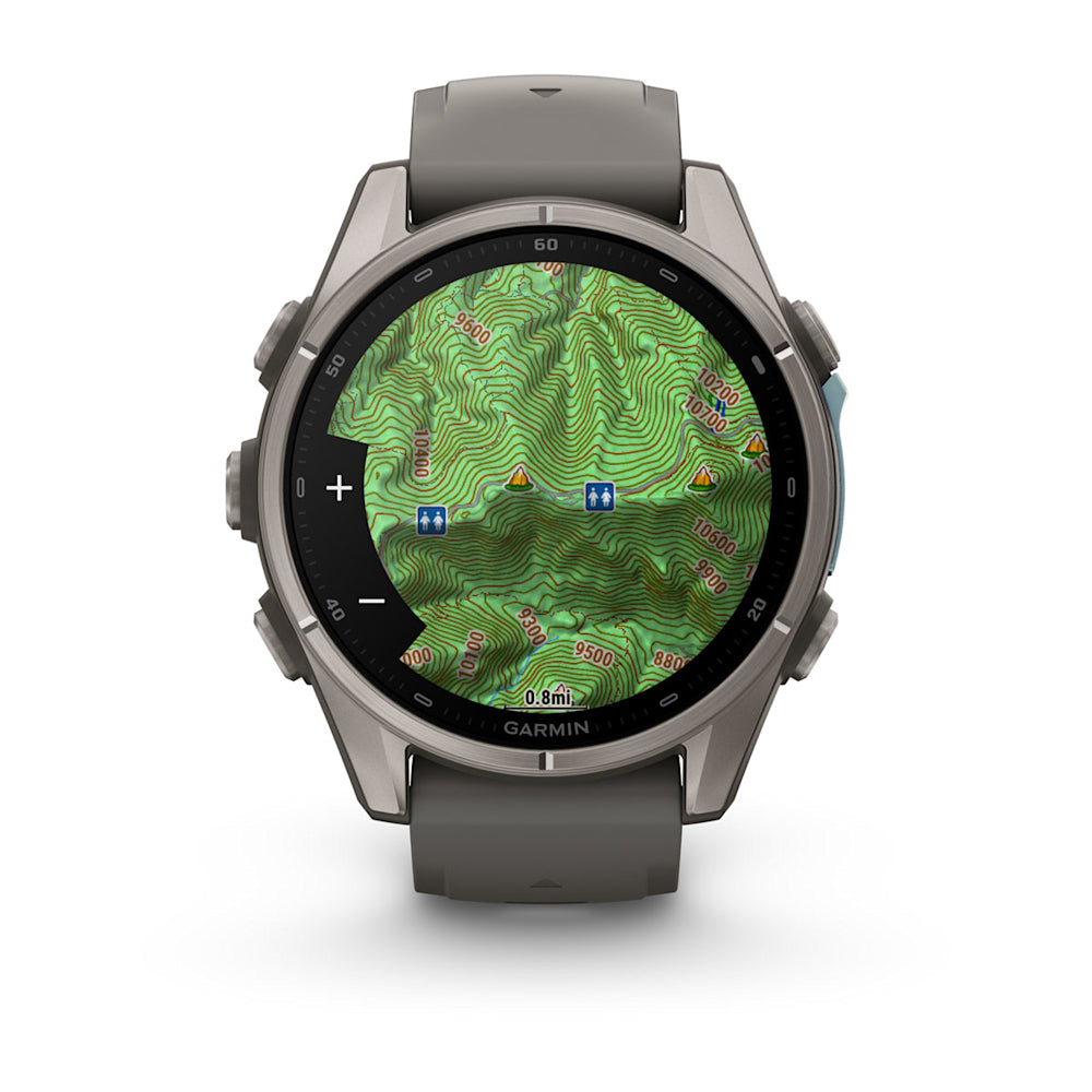 Relógio Garmin fēnix ® 9S Titânio e Cinza-claro