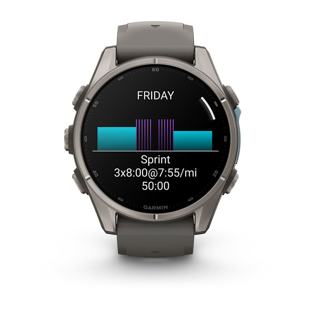 Relógio Garmin fēnix ® 9S Titânio e Cinza-claro