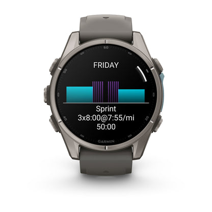Relógio Garmin fēnix ® 9S Titânio e Cinza-claro