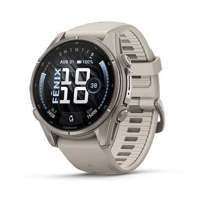 Relógio Garmin fēnix ® 9S Titânio e Cinza-névoa