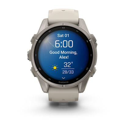 Relógio Garmin fēnix ® 9S Titânio e Cinza-névoa