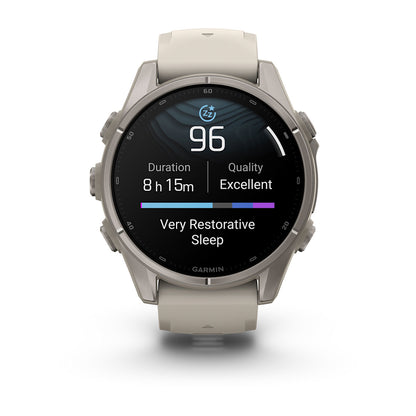 Relógio Garmin fēnix ® 9S Titânio e Cinza-névoa