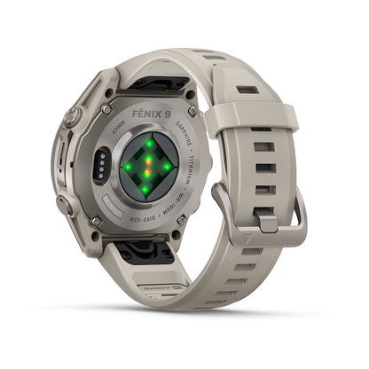 Relógio Garmin fēnix ® 9S Titânio e Cinza-névoa