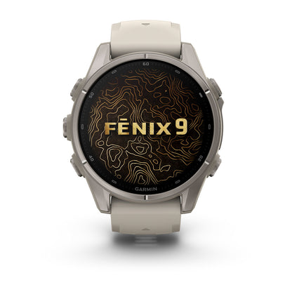Relógio Garmin fēnix ® 9S Titânio e Cinza-névoa