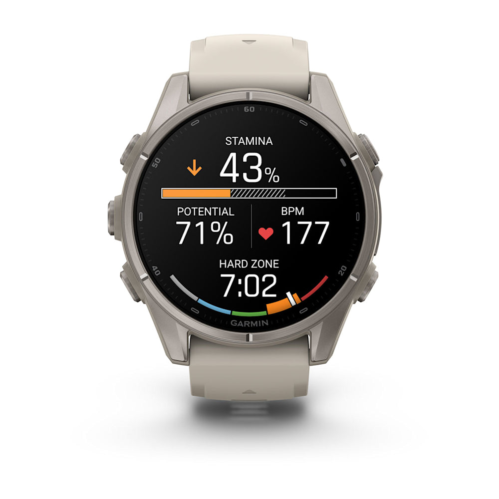 Relógio Garmin fēnix ® 9S Titânio e Cinza-névoa