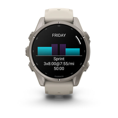 Relógio Garmin fēnix ® 9S Titânio e Cinza-névoa