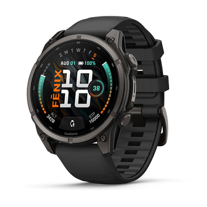 Relógio Garmin fēnix ® 9 Titânio DLC Cinza Carbono e Preto