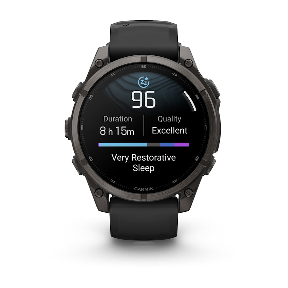 Relógio Garmin fēnix ® 9 Titânio DLC Cinza Carbono e Preto