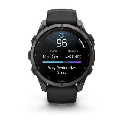 Relógio Garmin fēnix ® 9 Titânio DLC Cinza Carbono e Preto