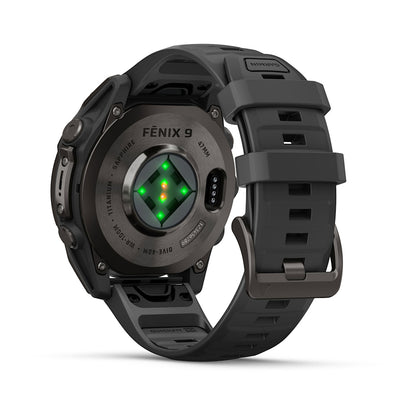 Relógio Garmin fēnix ® 9 Titânio DLC Cinza Carbono e Preto