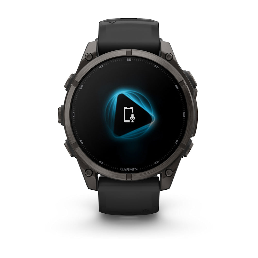 Relógio Garmin fēnix ® 9 Titânio DLC Cinza Carbono e Preto