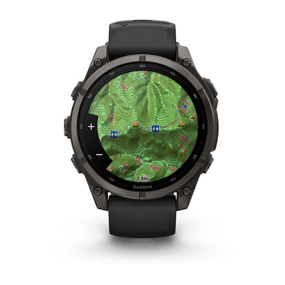 Relógio Garmin fēnix ® 9 Titânio DLC Cinza Carbono e Preto