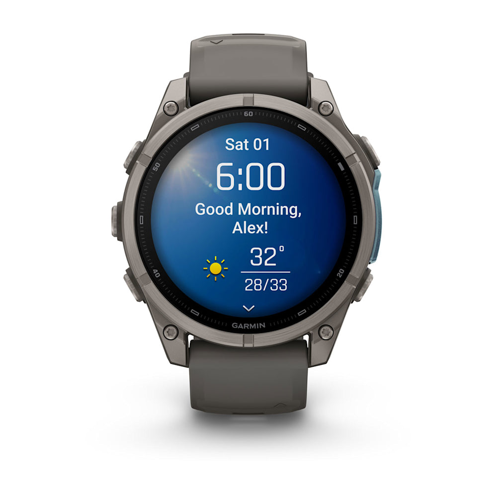 Relógio Garmin fēnix ® 9 Titânio e Cinza-claro