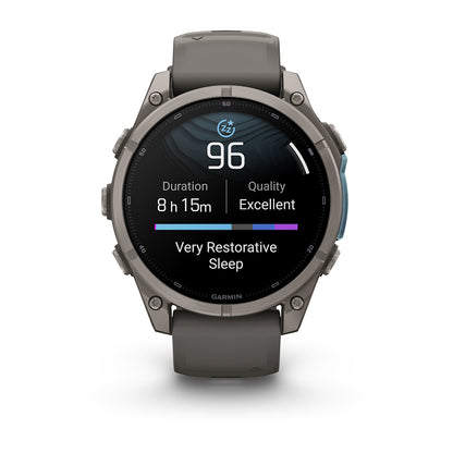 Relógio Garmin fēnix ® 9 Titânio e Cinza-claro